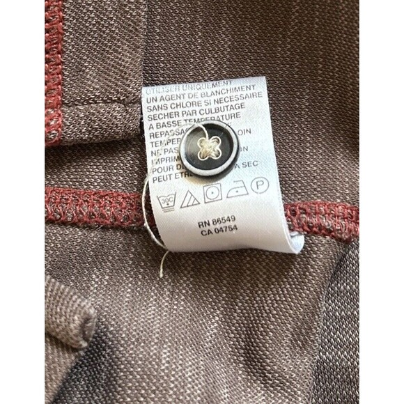 Tommy Bahama Mens Size 2XL Short Sleeve Polo Shirt Heather Brown Orange Seams - Picture 6 of 7